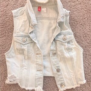 H&M Pale Blue Denim Vest